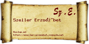 Szeiler Erzsébet névjegykártya