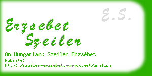 erzsebet szeiler business card